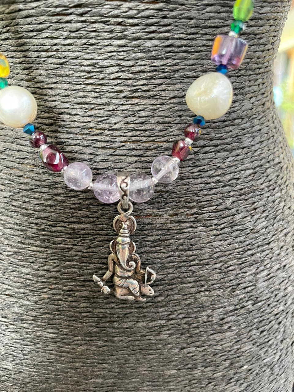 Collar ganesh de plata