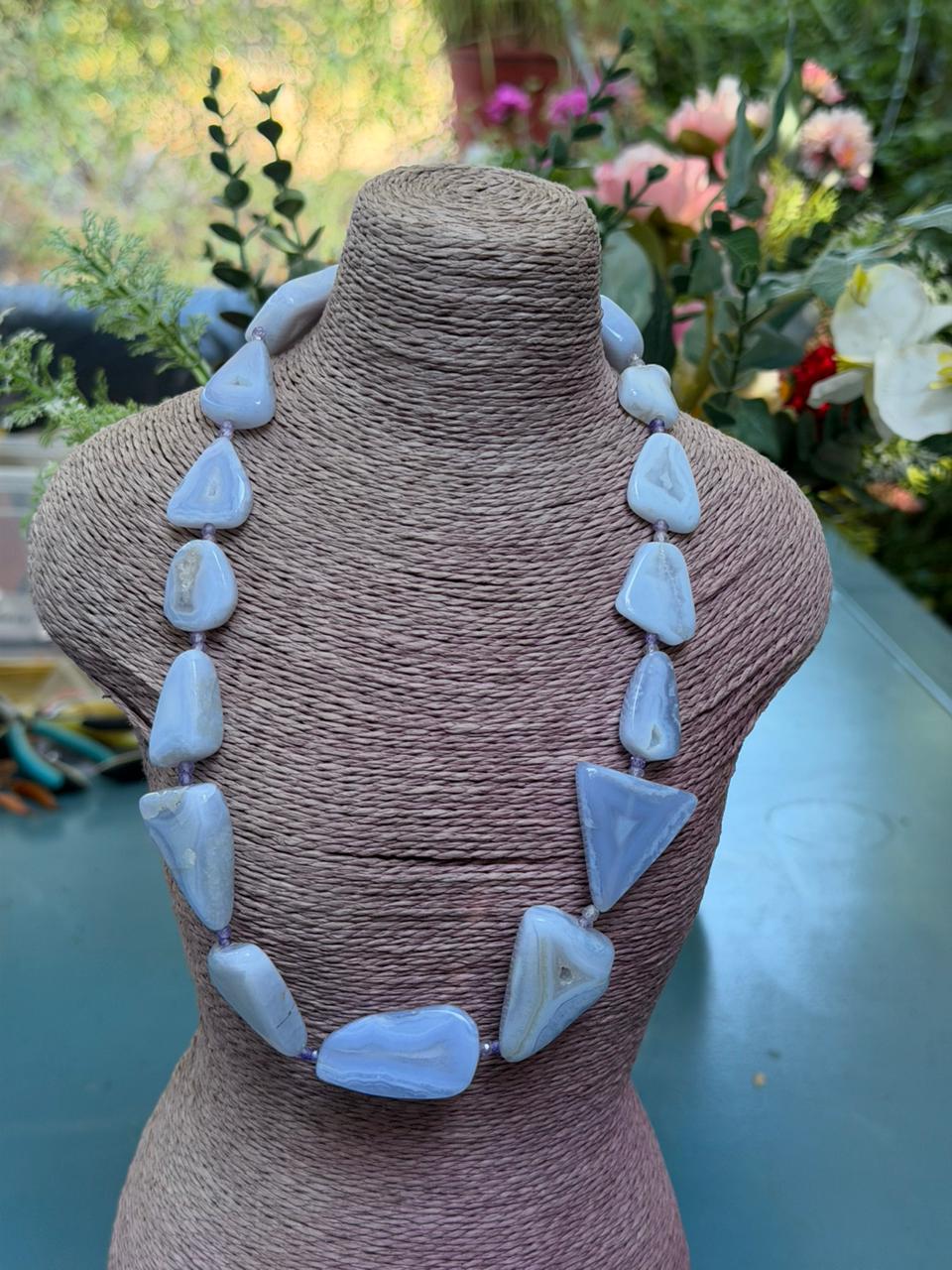 Calcita azul fosilizada