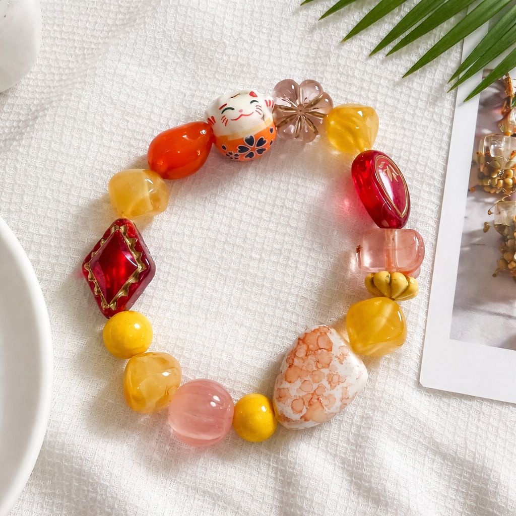 Pulsera con Gatito de la suerte
