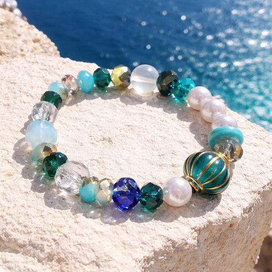 Pulsera línea azul mar