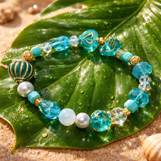 Pulsera línea azul mar