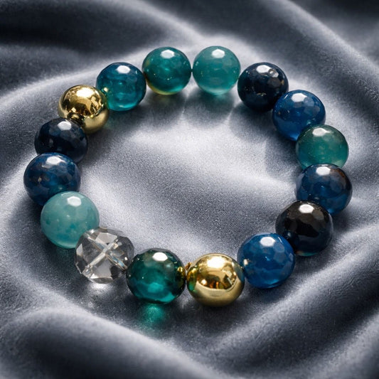 Pulsera cristal y ágatas para calmar la mente